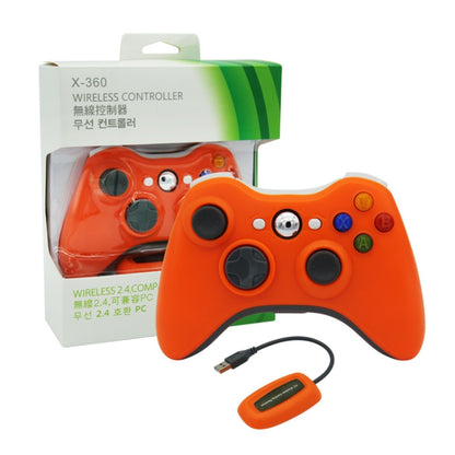 For Microsoft Xbox 360 / PC XB13 Dual Vibration Wireless 2.4G Gamepad With Receiver(Orange) - Gamepad by PMC Jewellery | Online Shopping South Africa | PMC Jewellery