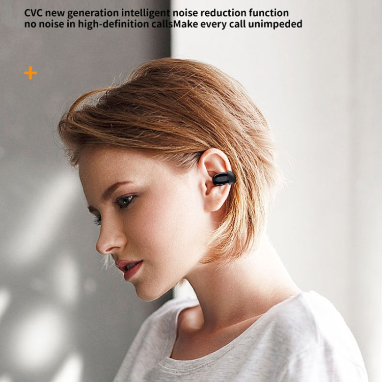 YYK-Q96 Clip Ear Digital Display With Charging Bin Bone Conduction Bluetooth Earphones(White) - Bluetooth Earphone by PMC Jewellery | Online Shopping South Africa | PMC Jewellery