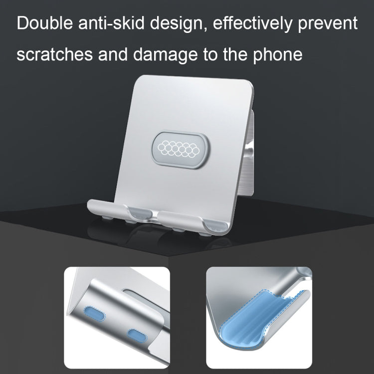 B87 Punch-free Tablet PC Aluminum Alloy Bracket Bathroom Kitchen Adhesive Wall Phone Holder(Silver Gray) - Hand-Sticking Bracket by PMC Jewellery | Online Shopping South Africa | PMC Jewellery