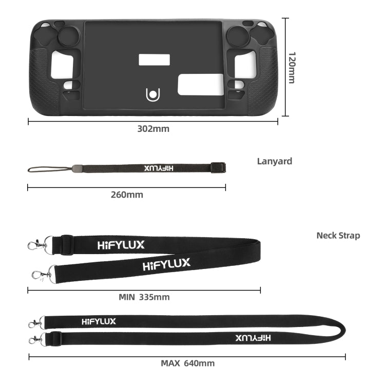 For Steam Deck Hifylux ST-PF14 Game Console Silicone Case Anti-scratch Non-slip Handheld Case Lanyard(Blue) - Accessories by PMC Jewellery | Online Shopping South Africa | PMC Jewellery