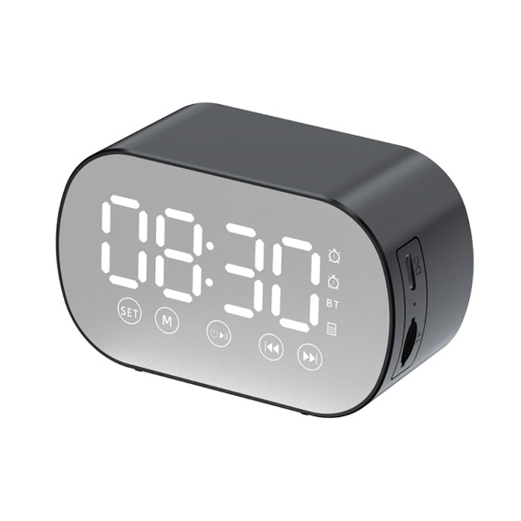 S15 Wireless Card Bluetooth Speaker Mini Alarm Clock(Black) - Mini Speaker by PMC Jewellery | Online Shopping South Africa | PMC Jewellery