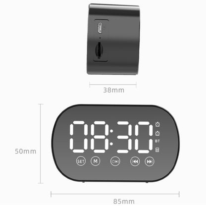 S15 Wireless Card Bluetooth Speaker Mini Alarm Clock(White) - Mini Speaker by PMC Jewellery | Online Shopping South Africa | PMC Jewellery