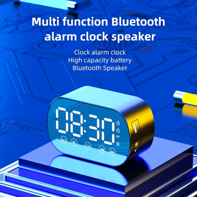 S15 Wireless Card Bluetooth Speaker Mini Alarm Clock(Black) - Mini Speaker by PMC Jewellery | Online Shopping South Africa | PMC Jewellery