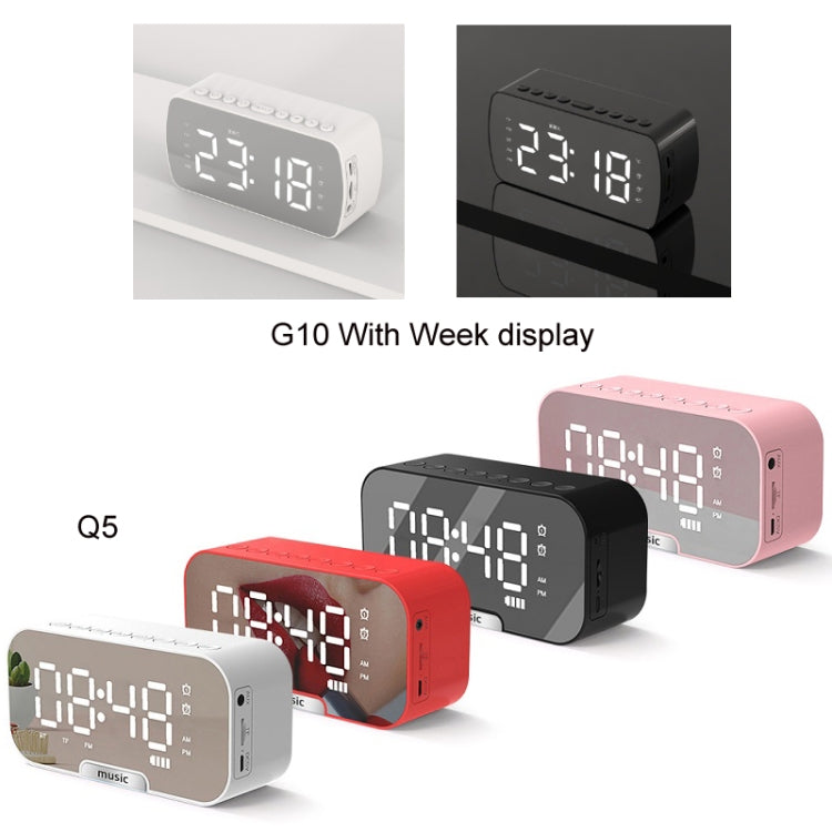 Q5 Outdoor Portable Card Bluetooth Speaker Small Clock Radio, Color: Pink 1400mAh - Mini Speaker by PMC Jewellery | Online Shopping South Africa | PMC Jewellery