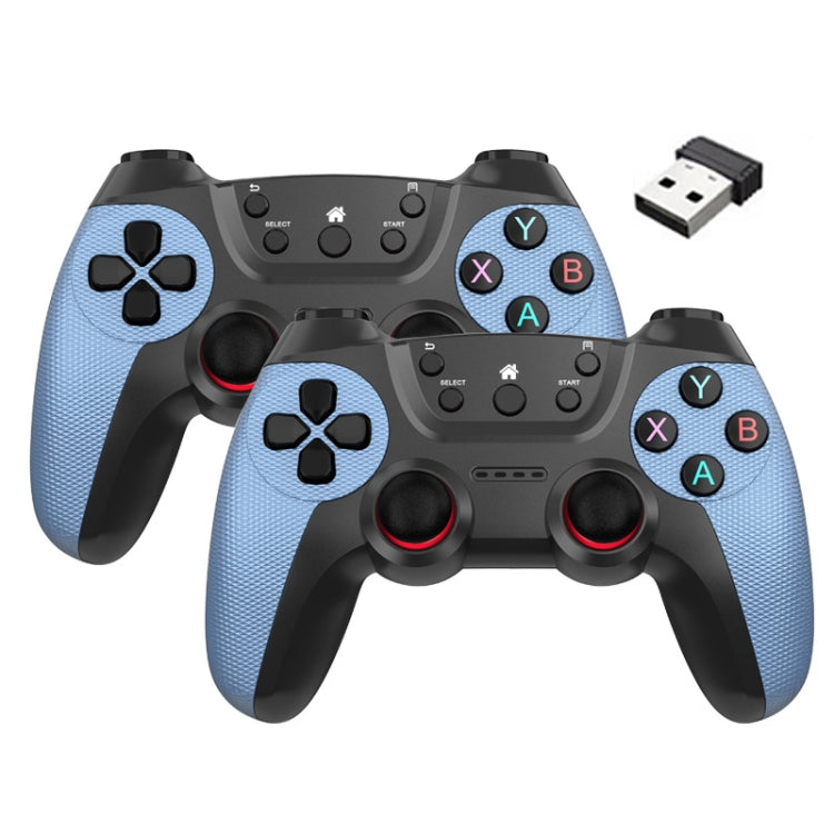 KM-029   2.4G One for Two Doubles Wireless Controller Support PC / Linux / Android / TVbox(Mountain Blue) - Gamepads by PMC Jewellery | Online Shopping South Africa | PMC Jewellery