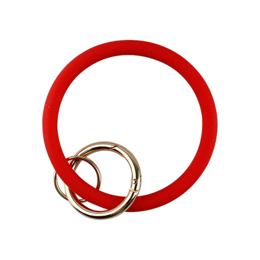 SiB005 Large Round Silicone Bracelet Keychain Outdoor Sports Silicone Bracelet(Big Red) - Bracelets by PMC Jewellery | Online Shopping South Africa | PMC Jewellery