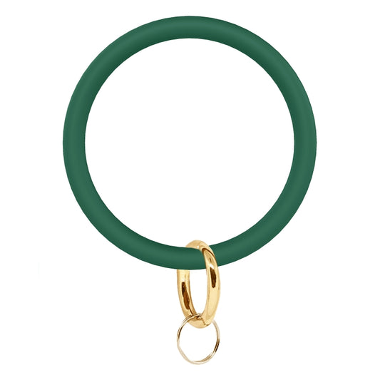 SiB005 Large Round Silicone Bracelet Keychain Outdoor Sports Silicone Bracelet(Mori Green) - Bracelets by PMC Jewellery | Online Shopping South Africa | PMC Jewellery