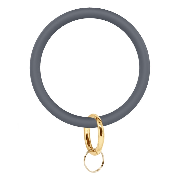 SiB005 Large Round Silicone Bracelet Keychain Outdoor Sports Silicone Bracelet(Cement Ash) - Bracelets by PMC Jewellery | Online Shopping South Africa | PMC Jewellery