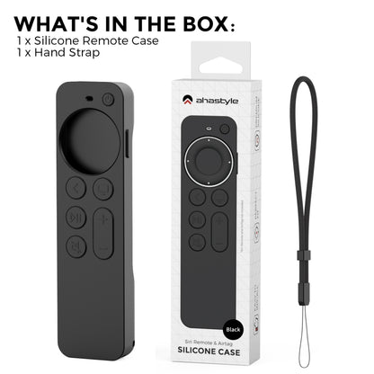 For Apple TV Siri Remote 2/3 AhaStyle PT165 Remote Controller Silicone Protective Case(Black) - Remote Control Covers by AhaStyle | Online Shopping South Africa | PMC Jewellery