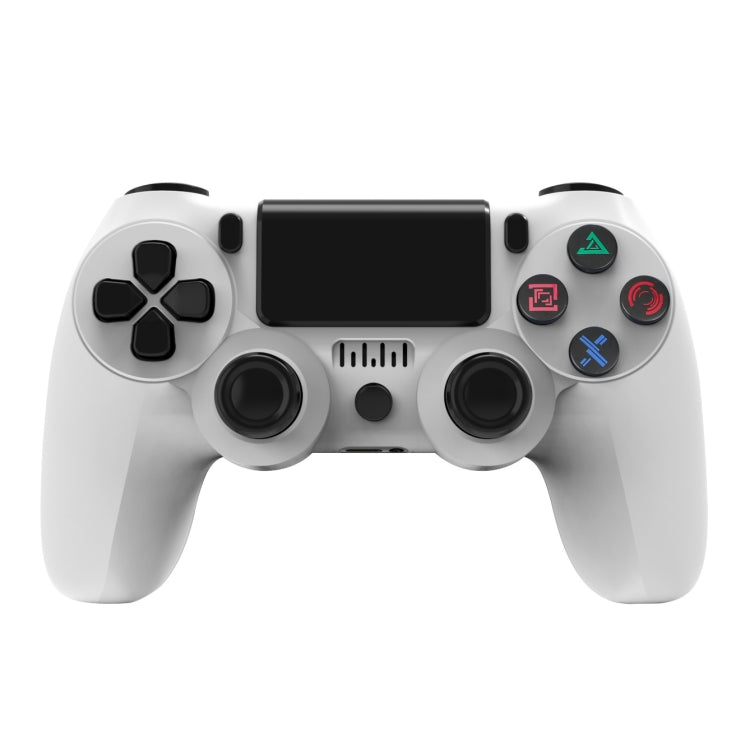 For PS4 Wireless Bluetooth Game Controller With Light Strip Dual Vibration Game Handle(White) - Gamepads by PMC Jewellery | Online Shopping South Africa | PMC Jewellery