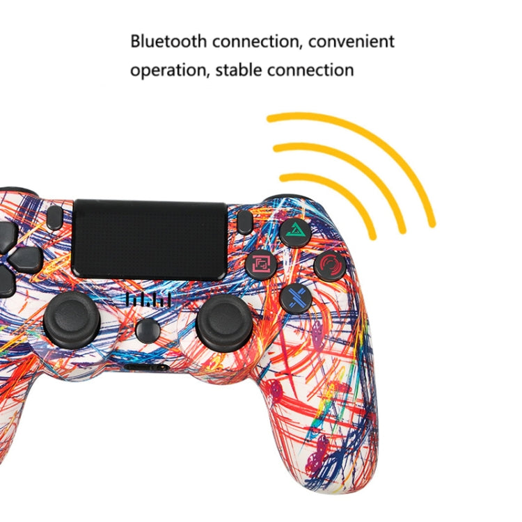 For PS4 Wireless Bluetooth Game Controller With Light Strip Dual Vibration Game Handle(Cartoon) - Gamepads by PMC Jewellery | Online Shopping South Africa | PMC Jewellery