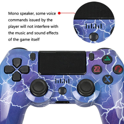 For PS4 Wireless Bluetooth Game Controller With Light Strip Dual Vibration Game Handle(Flame) - Gamepads by PMC Jewellery | Online Shopping South Africa | PMC Jewellery