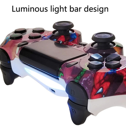 For PS4 Wireless Bluetooth Game Controller With Light Strip Dual Vibration Game Handle(Flame) - Gamepads by PMC Jewellery | Online Shopping South Africa | PMC Jewellery