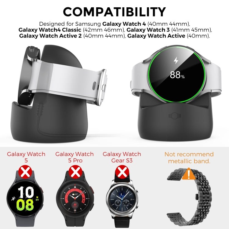 AhaStyle PT181 Watch Silicone Charging Stand For Galaxy Watch 3 / 4 / Active / Active 2(White) - Charger by AhaStyle | Online Shopping South Africa | PMC Jewellery