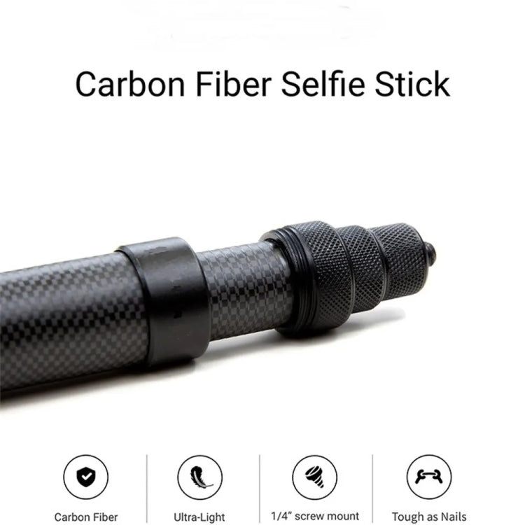 1.5m Carbon Fiber Extended Monopod Invisible Selfie Stick For Insta360  / DJI Action / GoPro / Xiao Yi Sports Camera - Extendable Pole by PMC Jewellery | Online Shopping South Africa | PMC Jewellery
