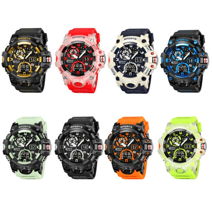 STRYVE S8027 Sports Multifunctional Luminous Dual Display Chronograph Student Watch(Black) - Leather Strap Watches by STRYVE | Online Shopping South Africa | PMC Jewellery