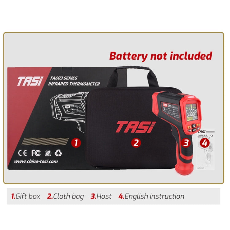 TASI TA603D -32-1880 degrees Celsius Color Screen Infrared Thermometer Industrial Electronic Thermometer - Thermostat & Thermometer by TASI | Online Shopping South Africa | PMC Jewellery | Buy Now Pay Later Mobicred