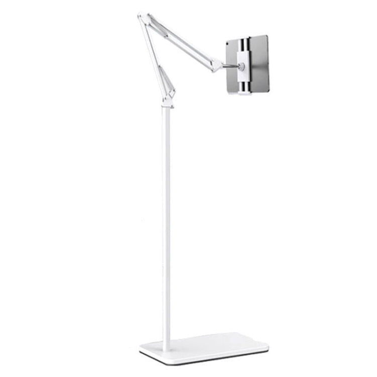 155cm Mobile Phone Tablet Live Broadcast Bedside Lifting Bracket Cantilever Floor Stand (White) - Lazy Bracket by PMC Jewellery | Online Shopping South Africa | PMC Jewellery