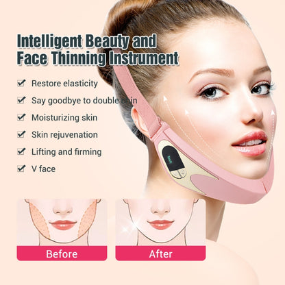 Microcurrent EMS Face Thinning Instrument Smart Red Blue Color Light Skin Rejuvenation Beauty Instrument(Pink) - Beauty Instrument by PMC Jewellery | Online Shopping South Africa | PMC Jewellery
