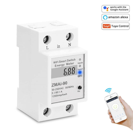 ZMAi-90 Wifi Smart Switch Energy Meter Support Tuya Smart Life APP Work With Alexa Google - Smart Switch by PMC Jewellery | Online Shopping South Africa | PMC Jewellery