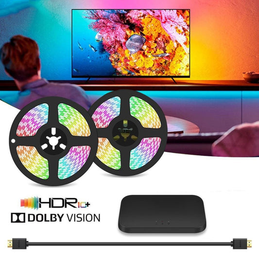 HDMI 2.0-PRO Smart Ambient TV Led Backlight Led Strip Lights Kit Work With TUYA APP Alexa Voice Google Assistant 2 x 4m(UK Plug) - Casing Waterproof Light by PMC Jewellery | Online Shopping South Africa | PMC Jewellery