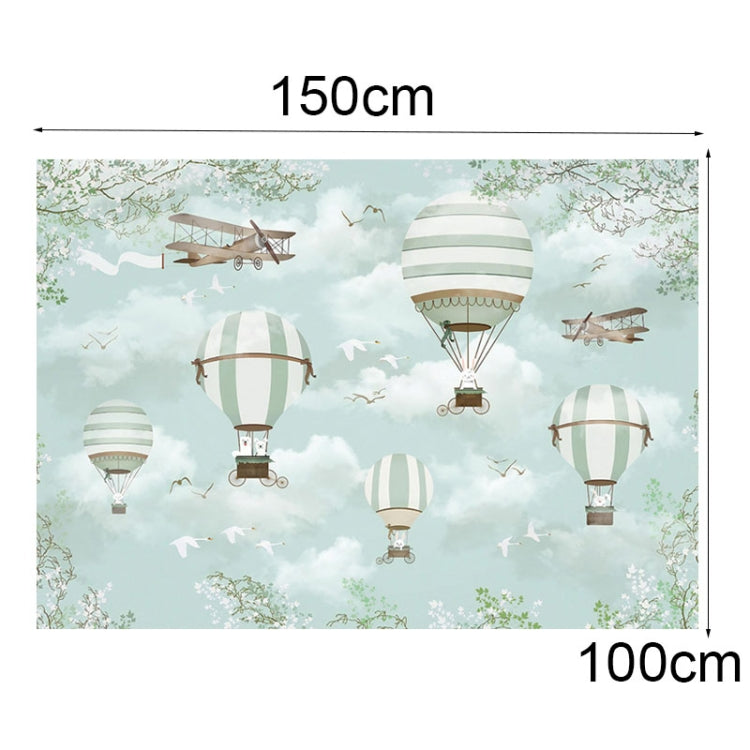 1.5m X 1m Cartoon Airplane Hot Air Balloon Theme Birthday Background Cloth Photography Decoration Backdrop - Birthday Party by PMC Jewellery | Online Shopping South Africa | PMC Jewellery