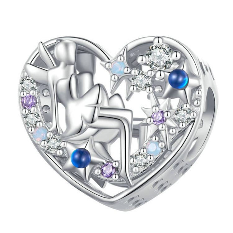 Dreamy Elf Heart-Shaped DIY Beads S925 Sterling Silver Bracelet Accessories Necklace Pendant(SCC2553) - Jewelry Accessories by PMC Jewellery | Online Shopping South Africa | PMC Jewellery