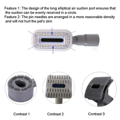 For Dyson V6 V7 V8 V9 Meile Vacuum Cleaner Pet Hair Removal Brush, Spec: Brush With V8 Adapter - Dyson Accessories by PMC Jewellery | Online Shopping South Africa | PMC Jewellery