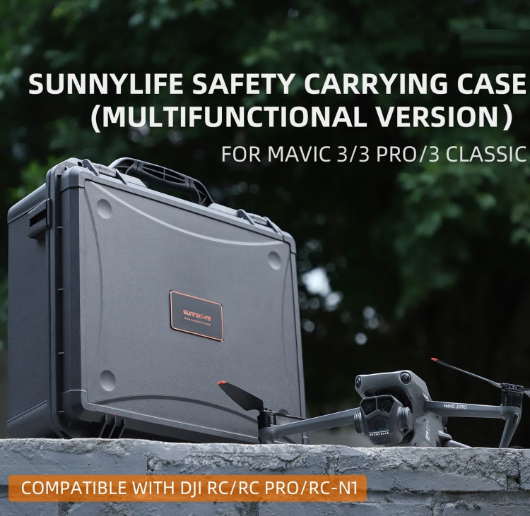 Sunnylife AQX-8 For Mavic 3 Pro / Mavic 3 Classic / Mavic 3 Waterproof Large Capacity Protective Handbox(Black) - Backpacks & Bags by Sunnylife | Online Shopping South Africa | PMC Jewellery
