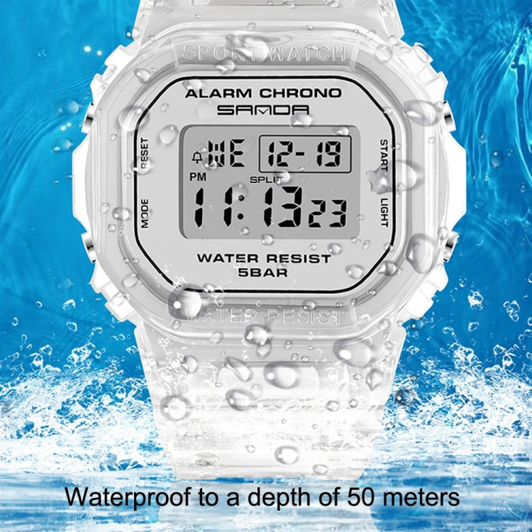 SANDA 2009 Multifunctional Sports Waterproof Calendar Watch(Silver) - Sport Watches by SANDA | Online Shopping South Africa | PMC Jewellery