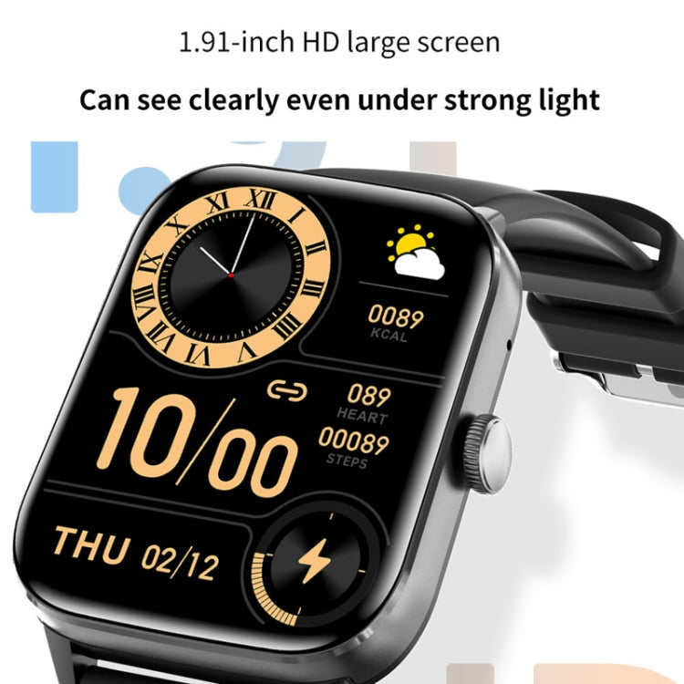 Aluminum Voice Assistant Music Blood Glucose Watch(Black) - Smart Watches by PMC Jewellery | Online Shopping South Africa | PMC Jewellery