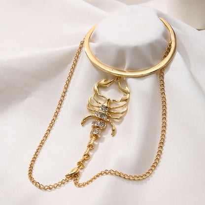 Gothic Diamond Scorpion Armband Retro Geometric Jewelry(Gold) - Bracelets by PMC Jewellery | Online Shopping South Africa | PMC Jewellery