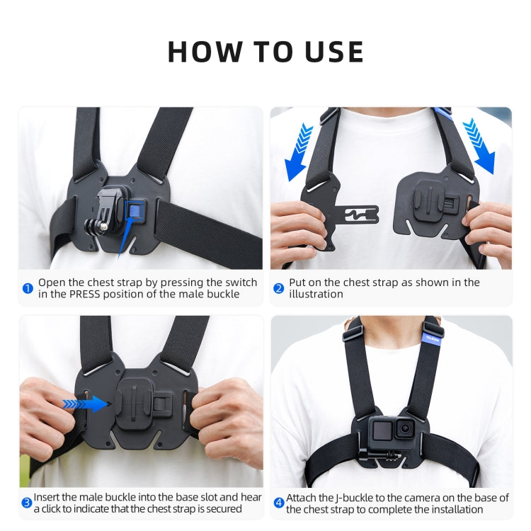 TELESIN  Chest Strap Mount Waistcoat Belt  Mount For Action Camera - Chest Belt by TELESIN | Online Shopping South Africa | PMC Jewellery