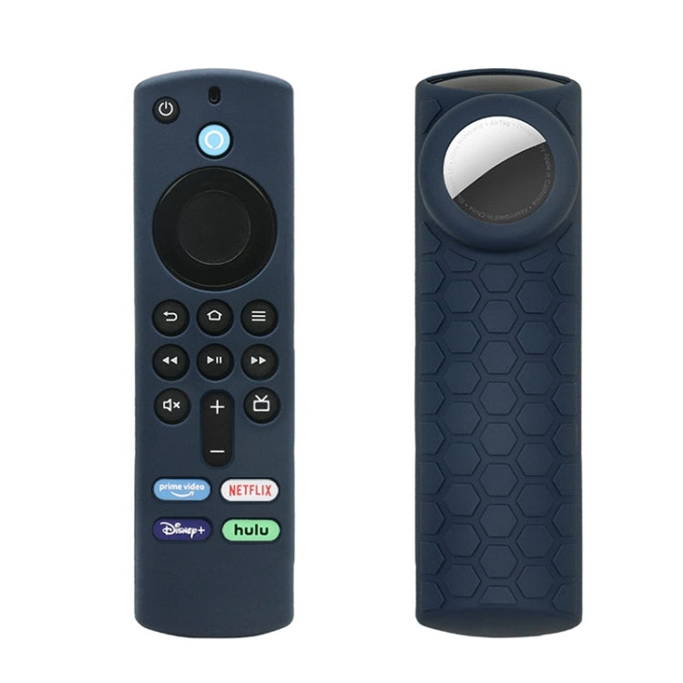 2pcs Remote Control Case For Amazon Fire TV Stick 2021 ALEXA 3rd Gen With Airtag Holder(Midnight Blue) - Remote Control Covers by PMC Jewellery | Online Shopping South Africa | PMC Jewellery