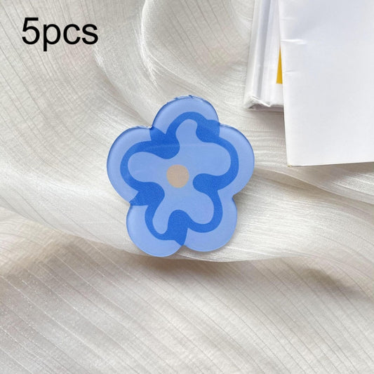 5pcs Sunflower Drip Glue Airbag Mobile Phone Holder(M108 Blue Pattern Multi-Blue Flower) - Ring Holder by PMC Jewellery | Online Shopping South Africa | PMC Jewellery