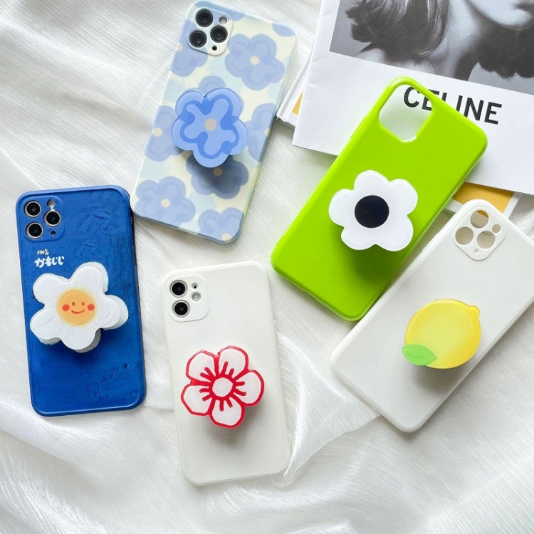 5pcs Sunflower Drip Glue Airbag Mobile Phone Holder(Blue Flower) - Ring Holder by PMC Jewellery | Online Shopping South Africa | PMC Jewellery