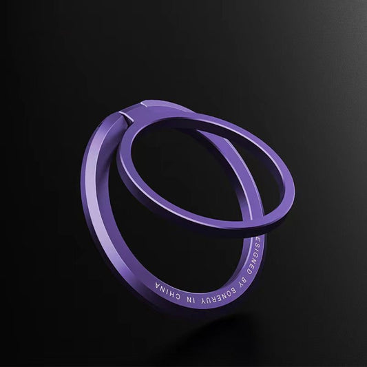 Zinc Alloy Magnetic Ring Buckle Phone Holder Desktop Portable Ring Buckle Folding Bracket(Purple) - Ring Holder by PMC Jewellery | Online Shopping South Africa | PMC Jewellery