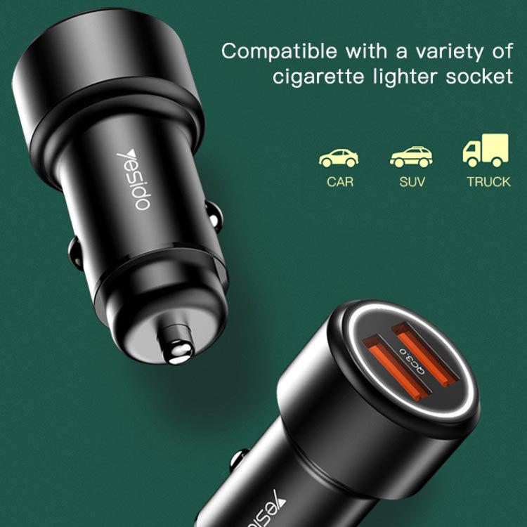 Yesido Y43 Dual USB Port Car Fast Charger Cigarette Lighter 36W Car Charger - Car Charger by Yesido | Online Shopping South Africa | PMC Jewellery