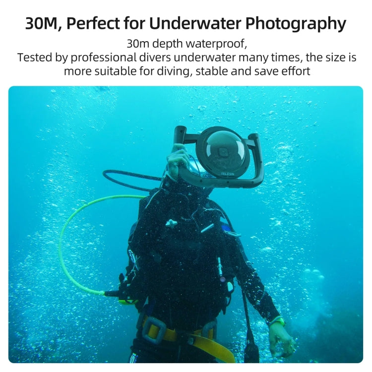 TELESIN  30M Waterproof Handheld Stabilizer Housing Case With Cold Shoe 1/4 Thread - Diving Mask by TELESIN | Online Shopping South Africa | PMC Jewellery