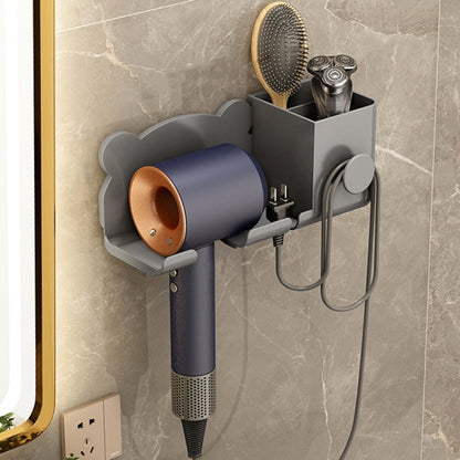 For Dyson Hair Dryer Wall-Mounted Holder Bathroom Shelf Storage Rack, Style: Upgrade Gray - Hair Dryers & Accessories by PMC Jewellery | Online Shopping South Africa | PMC Jewellery