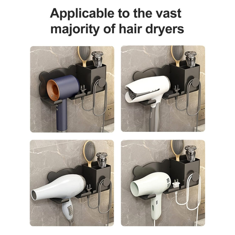 For Dyson Hair Dryer Wall-Mounted Holder Bathroom Shelf Storage Rack, Style: 3pcs Simple White - Hair Dryers & Accessories by PMC Jewellery | Online Shopping South Africa | PMC Jewellery