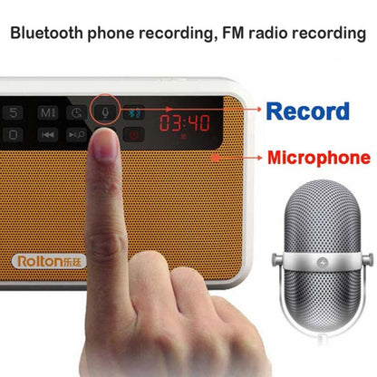 Rolton E500 Bluetooth Speaker 2.1-Channel Built-In Microphone Supports FM Radio(Purple) - Mini Speaker by Rolton | Online Shopping South Africa | PMC Jewellery