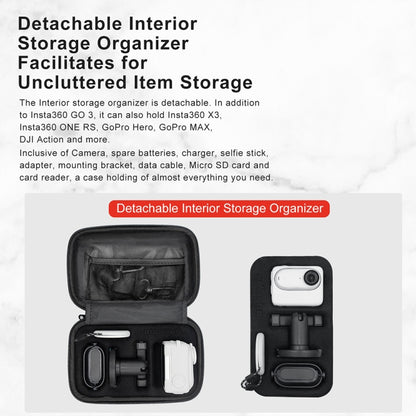 For Insta360 GO 3 AMagisn Hard Shell Storage Bag Waterproof Bag(Gray) - Case & Bags by aMagisn | Online Shopping South Africa | PMC Jewellery