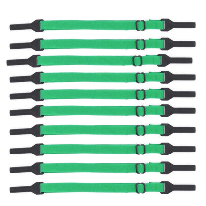 10pcs Short Style Glasses Non-Slip Rope Adjustable Elastic Sports Legs Anti-Drop Fixed Strap(Dark Green) - Glasses Accessories by PMC Jewellery | Online Shopping South Africa | PMC Jewellery