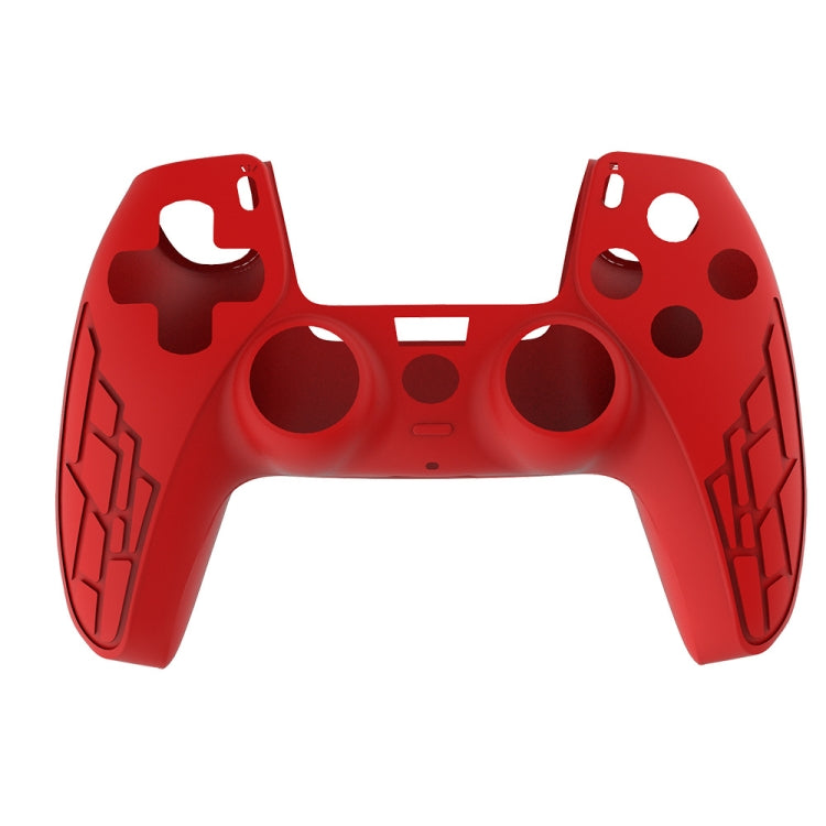 For PS5 Gamepad Silicone Case Non-slip Texture Thickened Protective Cover(Red) - Cases by PMC Jewellery | Online Shopping South Africa | PMC Jewellery