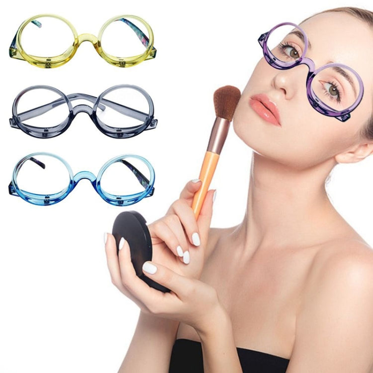 Makeup Magnifying Glass Presbyopic Glasses Flip Swivel Reading Glasses, Degree: +150(Transparent Gray) - Presbyopic Glasses by PMC Jewellery | Online Shopping South Africa | PMC Jewellery