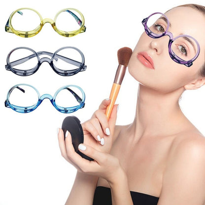 Makeup Magnifying Glass Presbyopic Glasses Flip Swivel Reading Glasses, Degree: +250(Transparent Gray) - Presbyopic Glasses by PMC Jewellery | Online Shopping South Africa | PMC Jewellery