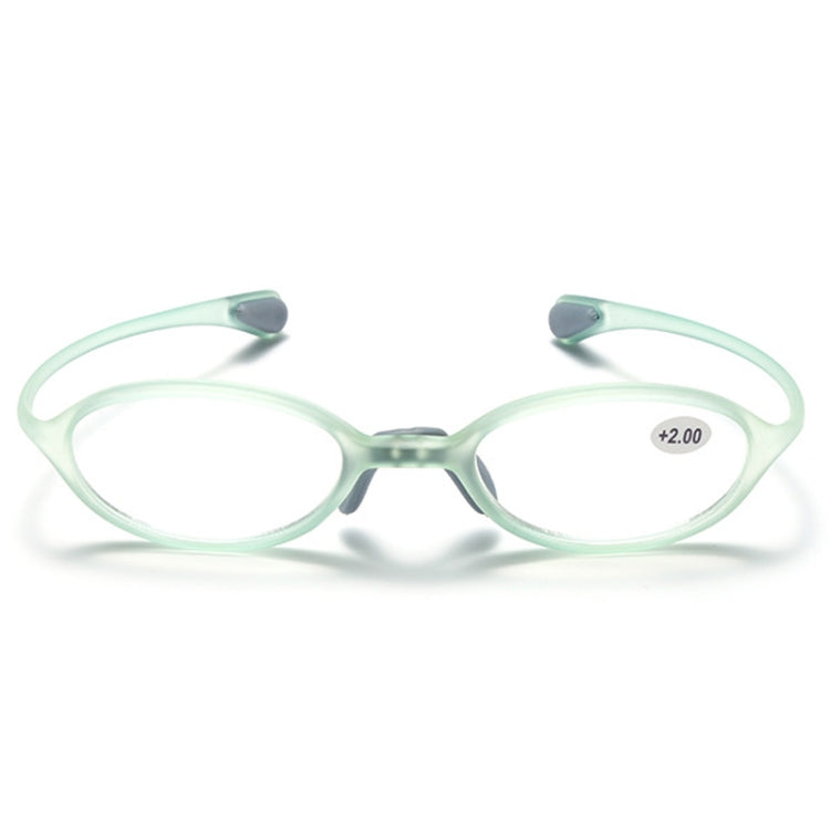 Portable Magnifying Glass Presbyopic Glasses Silicone Anti-Blue Light Reading Glasses, Degree: +250(Light Green) - Presbyopic Glasses by PMC Jewellery | Online Shopping South Africa | PMC Jewellery