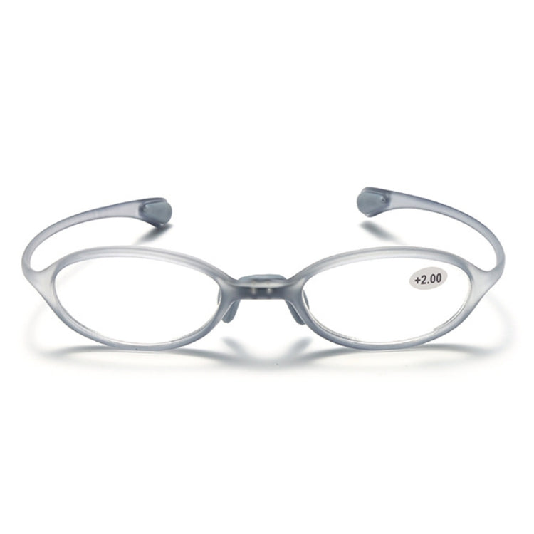 Portable Magnifying Glass Presbyopic Glasses Silicone Anti-Blue Light Reading Glasses, Degree: +350(Light Gray) - Presbyopic Glasses by PMC Jewellery | Online Shopping South Africa | PMC Jewellery