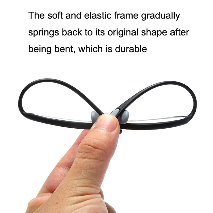 Portable Magnifying Glass Presbyopic Glasses Silicone Anti-Blue Light Reading Glasses, Degree: +300(Light Green) - Presbyopic Glasses by PMC Jewellery | Online Shopping South Africa | PMC Jewellery